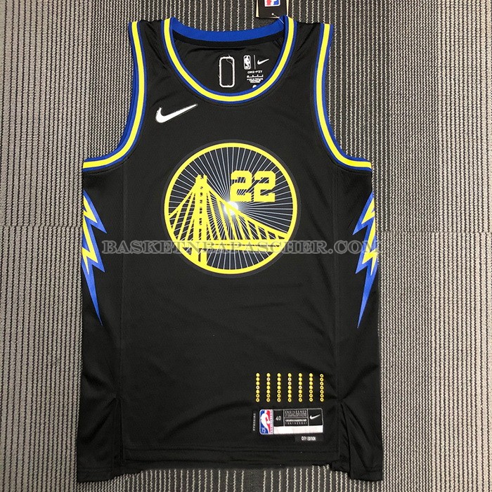 Maillot Golden State Warriors Andrew Wiggins NO 22 Ville 2021-22 Noir